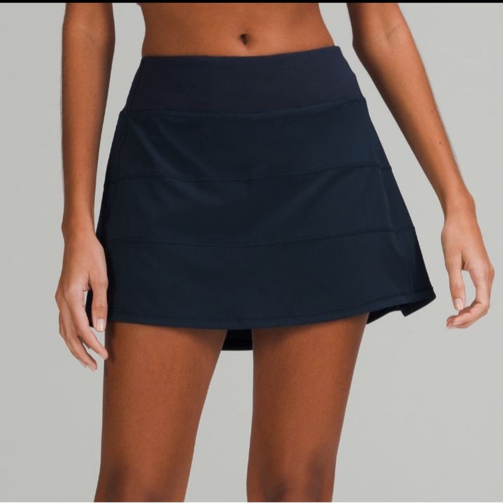Lululemon Navy Pace Rival Skirt long size 14